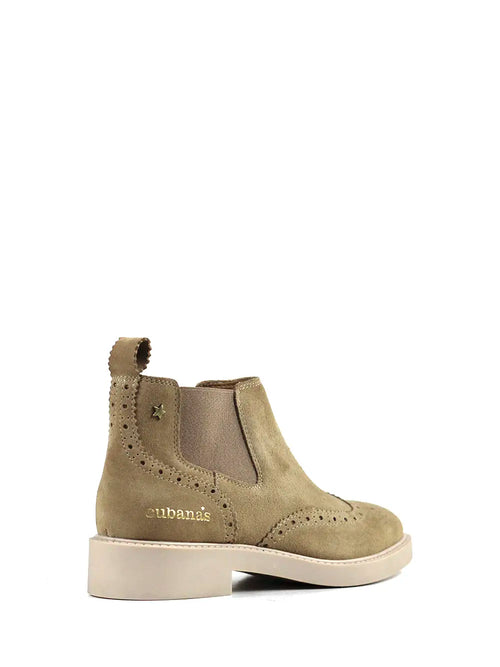 Bota em Camurça Beige e Sola Beige