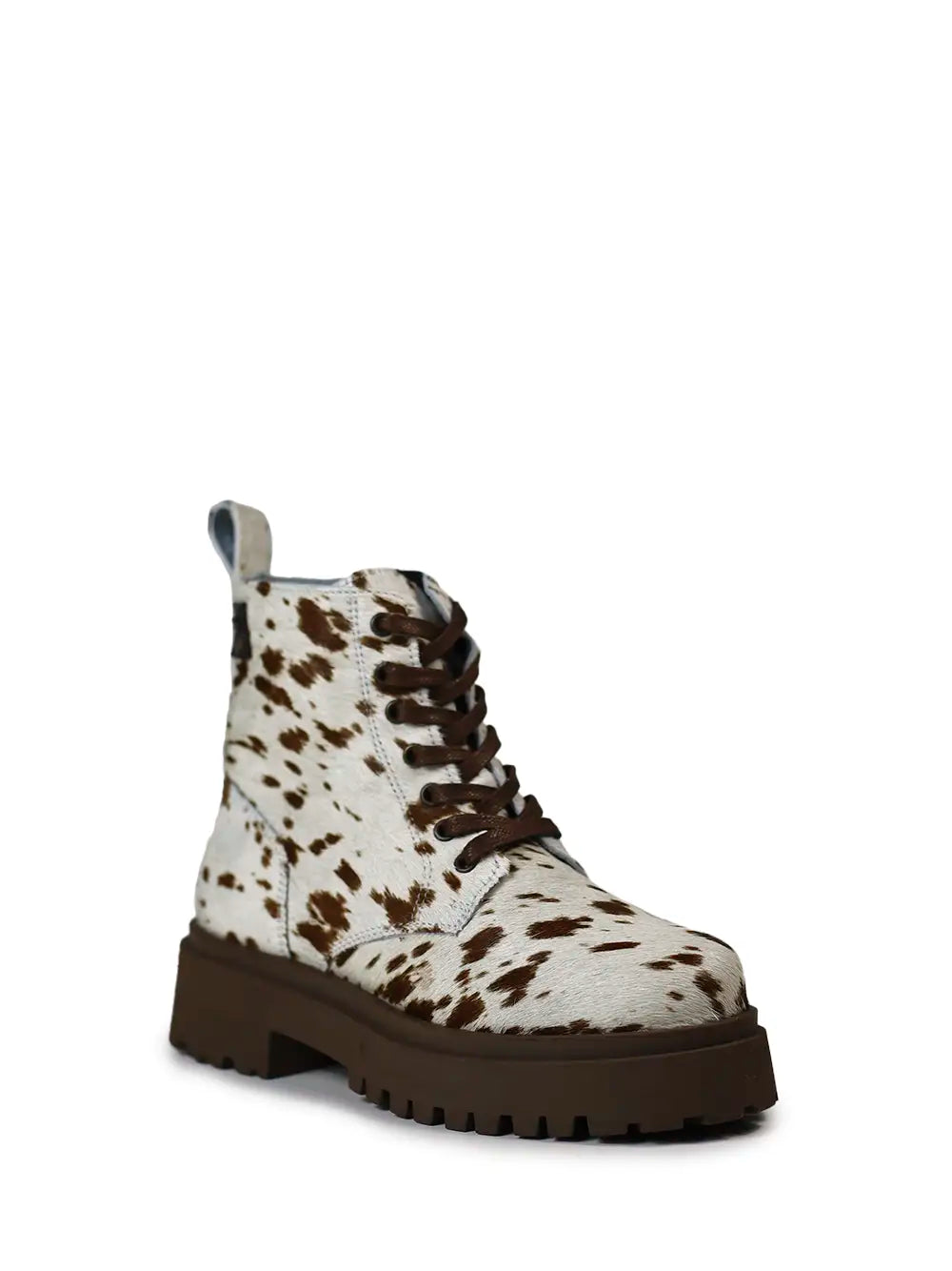 Cow Print Brown Boot