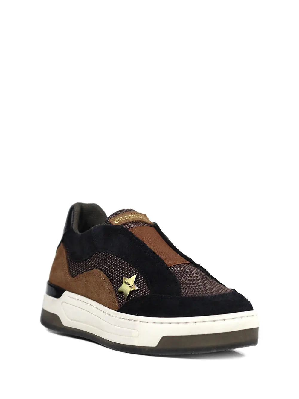 Brown Suede Sneakers with Flat Sole