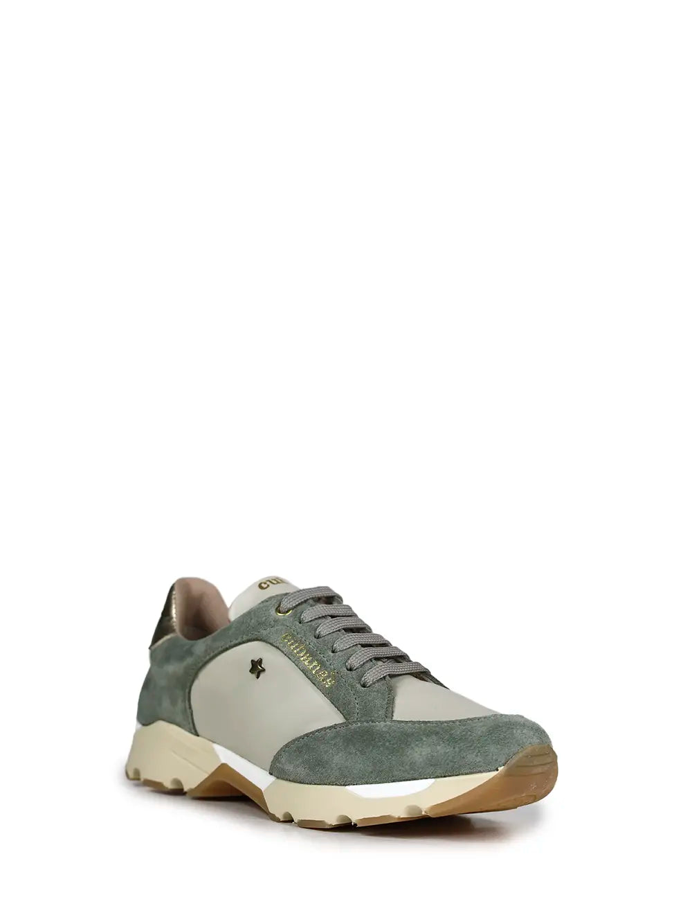 Green Suede Sneakers with Laces