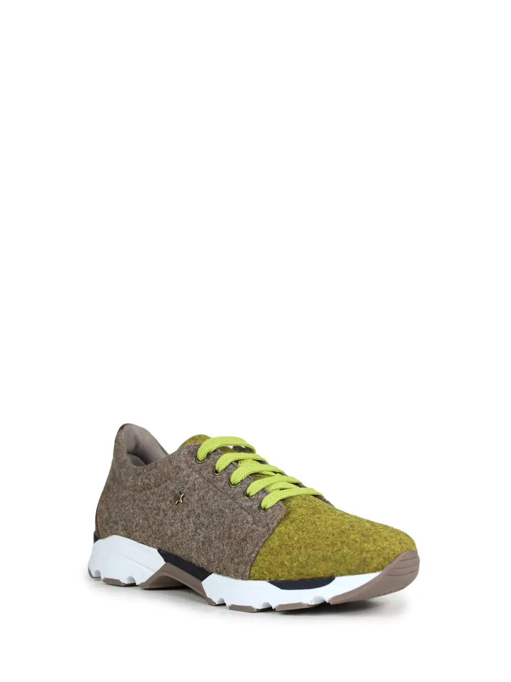 Ténis em Burel Amarelo e Beige
