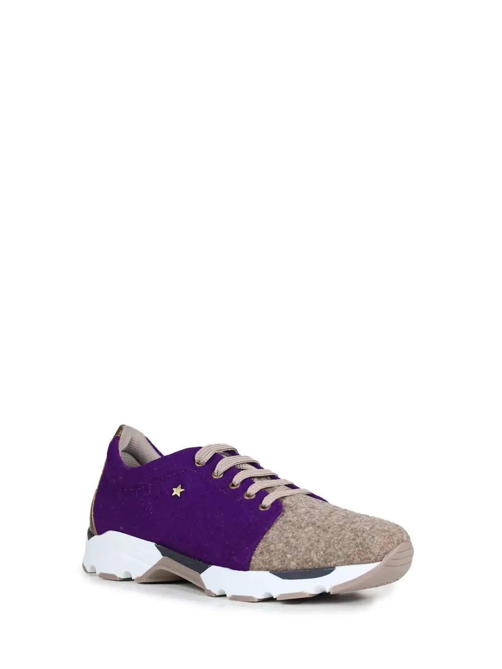 Purple and Grey Burel Sneakers