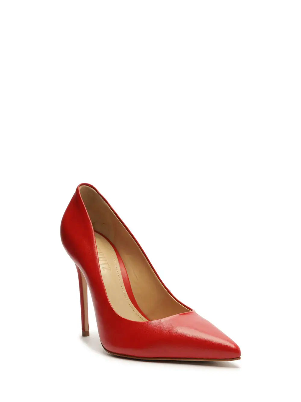 Schutz Red Leather Pointed Toe Pumps