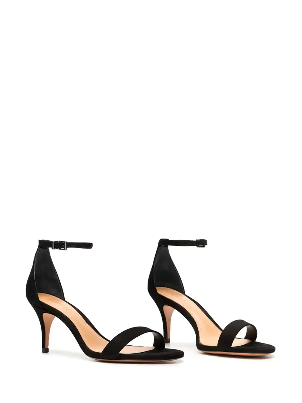 Black Suede Schutz Sandals with Stiletto Heel