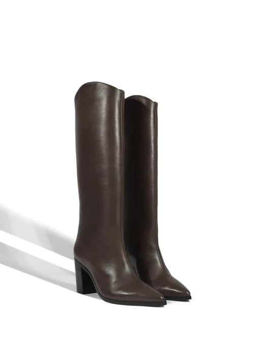 Bota Schutz em Pele Castanha e Cano Alto