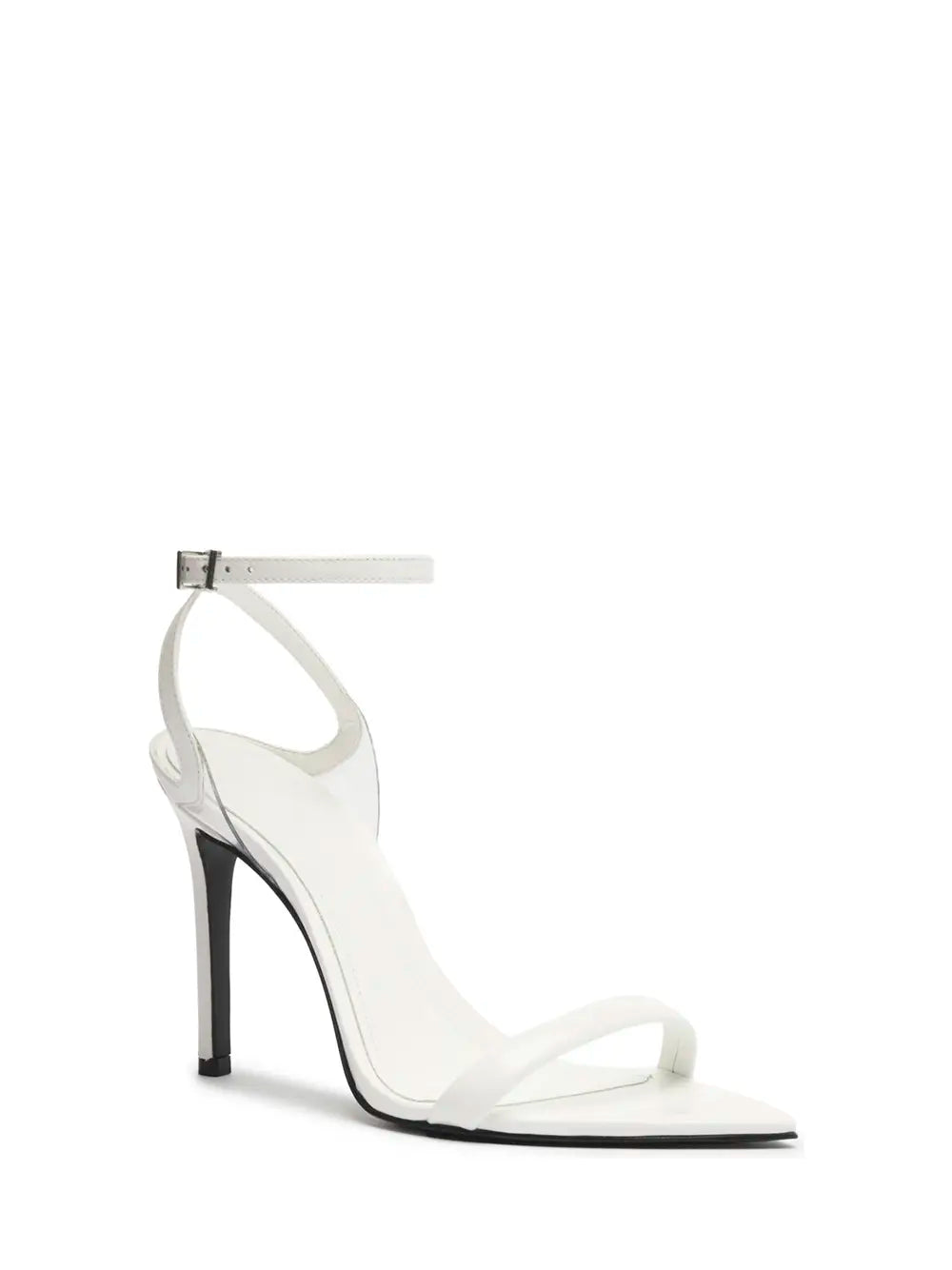 Sandália Schutz em Pele Branca e Salto Fino