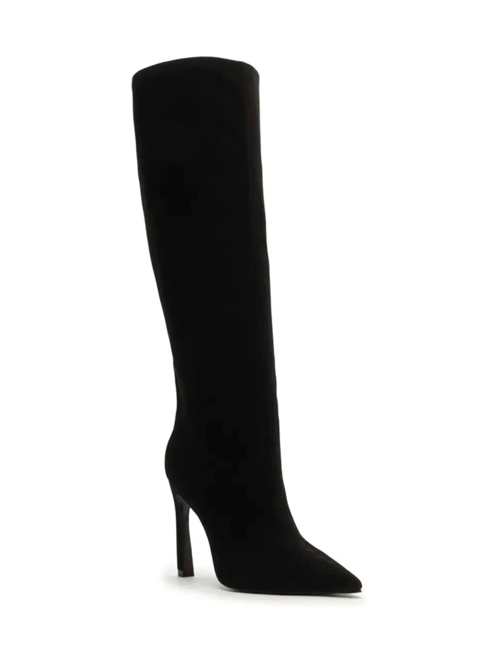 Schutz Black Suede High-Top Boot