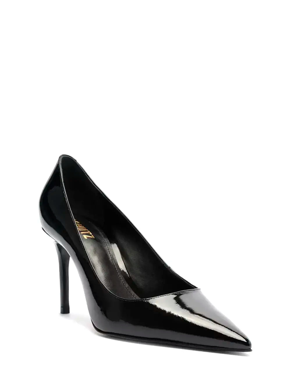 Scarpin Preto Schutz em Pele e Salto Alto