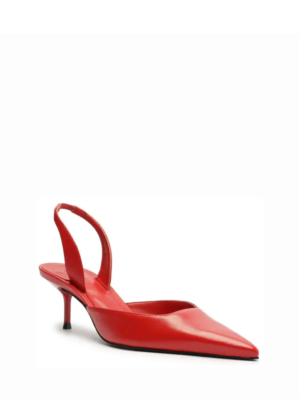Scarpin Schutz em Pele Vermelha e Tira