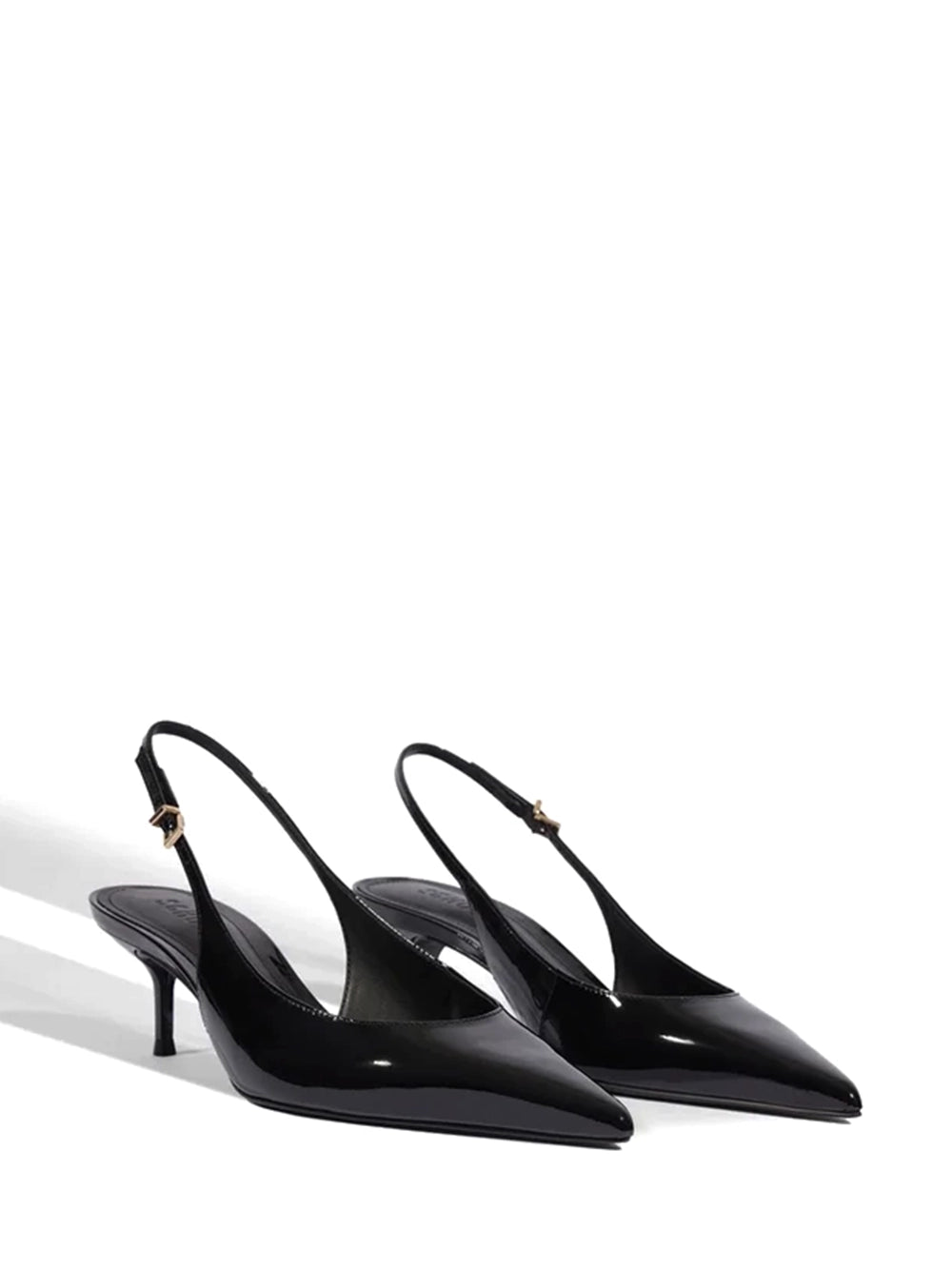 Scarpin Schutz Slingback Preto em Pele
