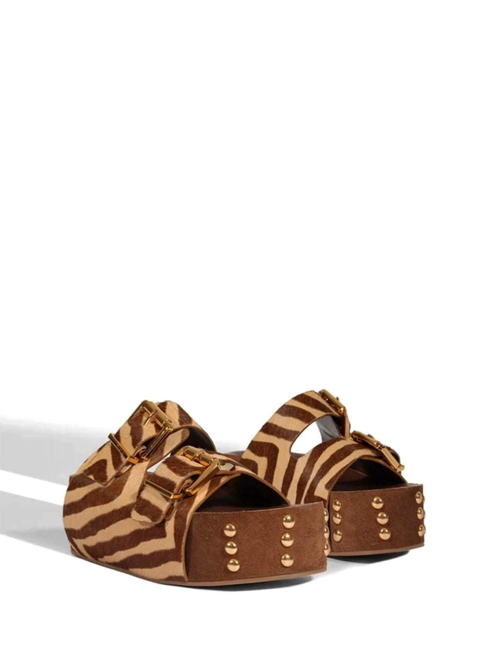 Sandália Plataforma em Animal Print Zebra