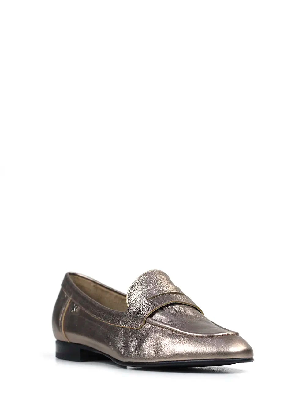 Gold Leather Loafer