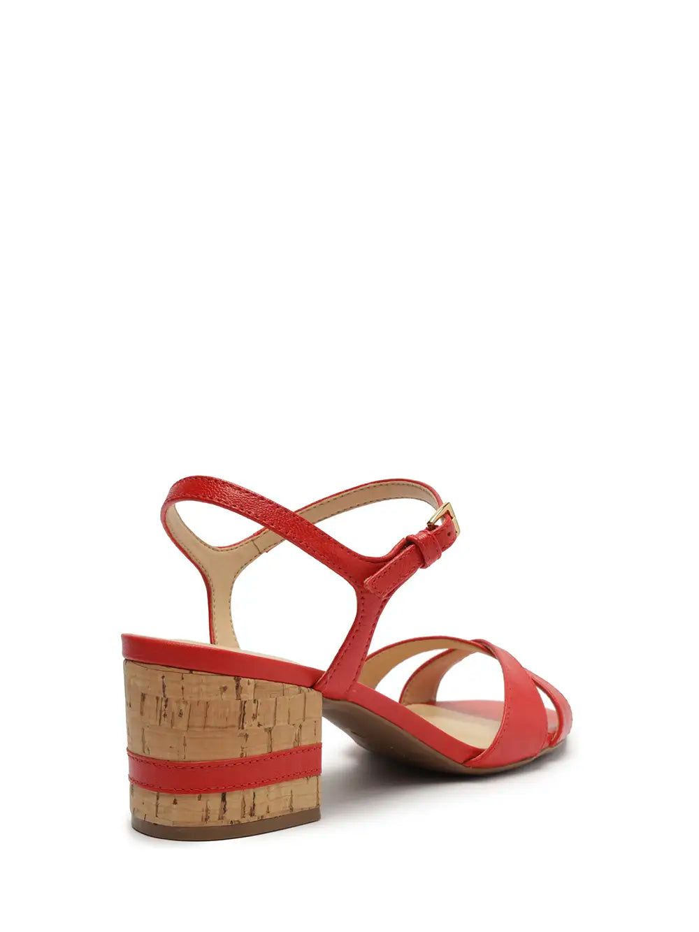 Red Leather Arezzo Strappy Sandals