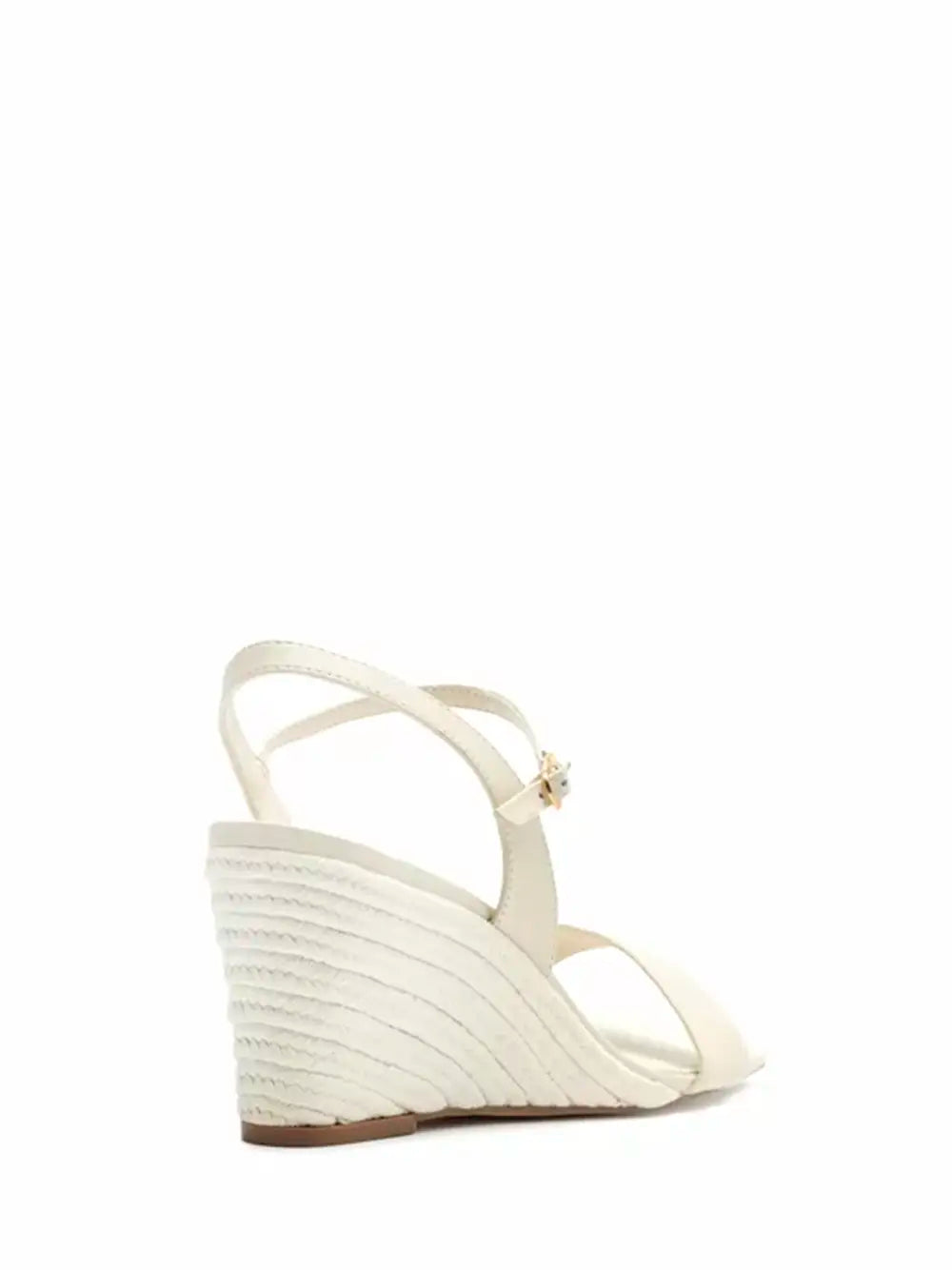 Arezzo White Leather Single Strap Sandal