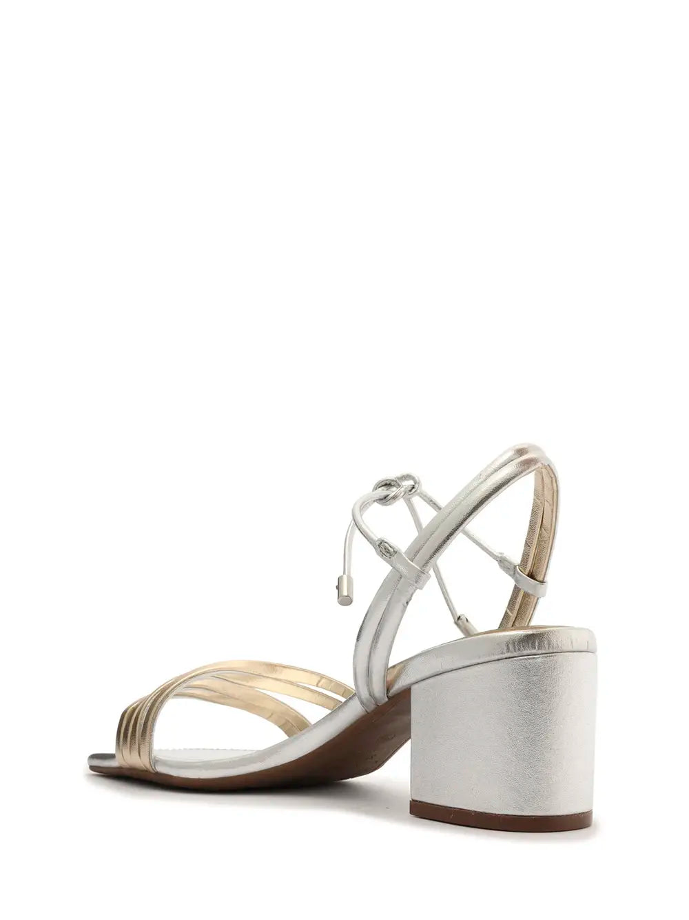Arezzo Silver Leather Multi-Strap Sandal