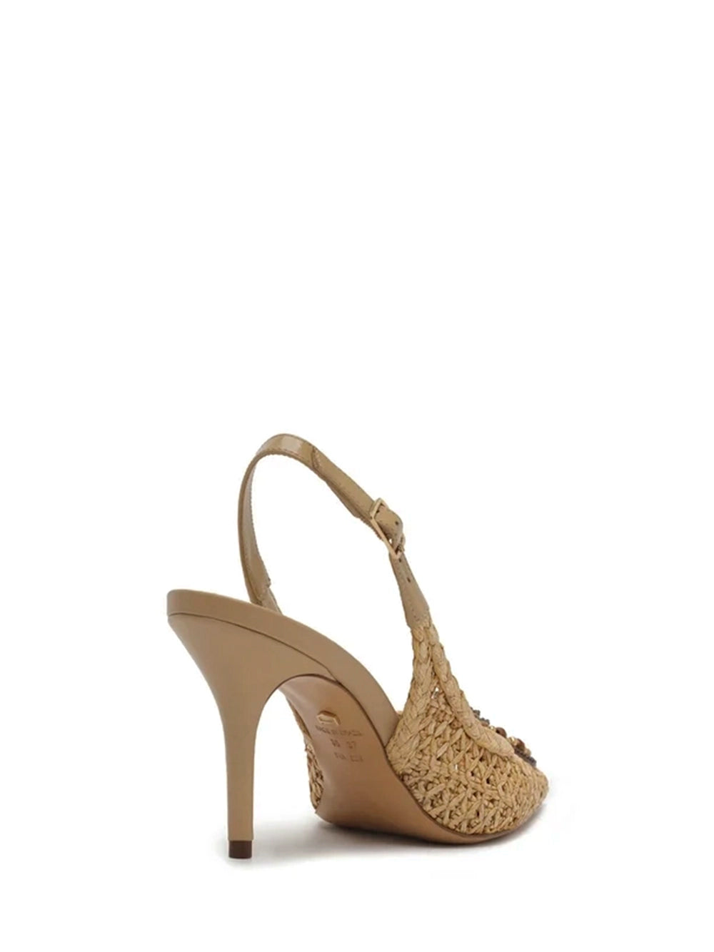 Scarpin em Palha Tressê Slingback