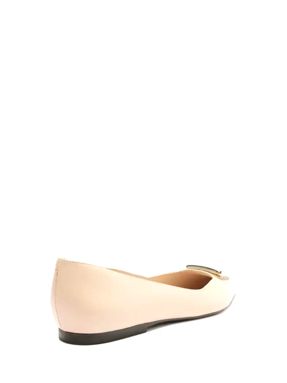 Sabrina Arezzo in Beige Leather and Metal on the Toe