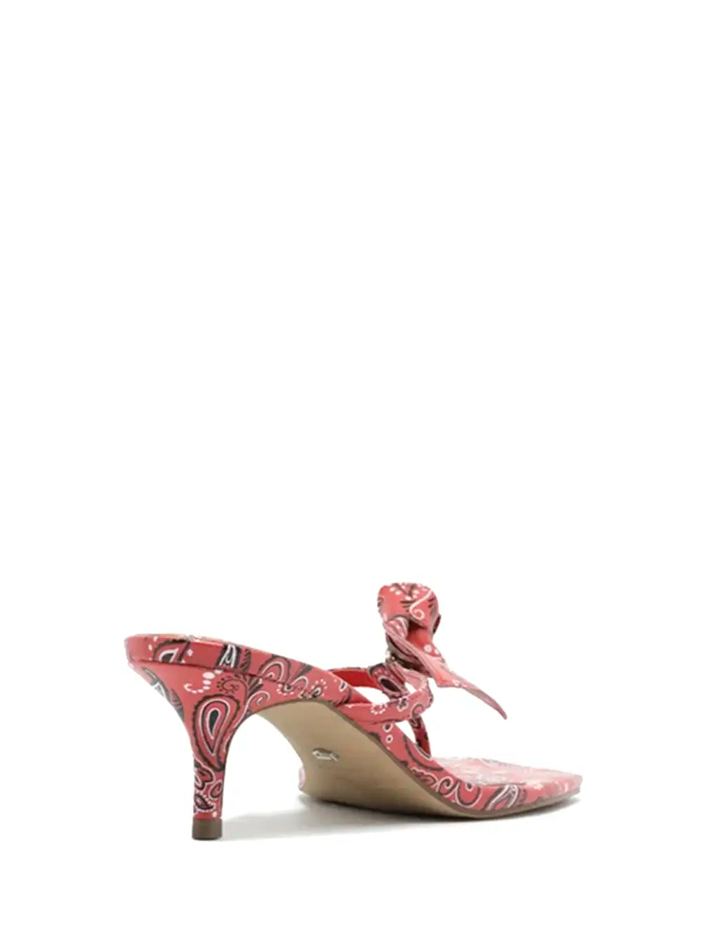 Arezzo Red Paisley Print Sandals