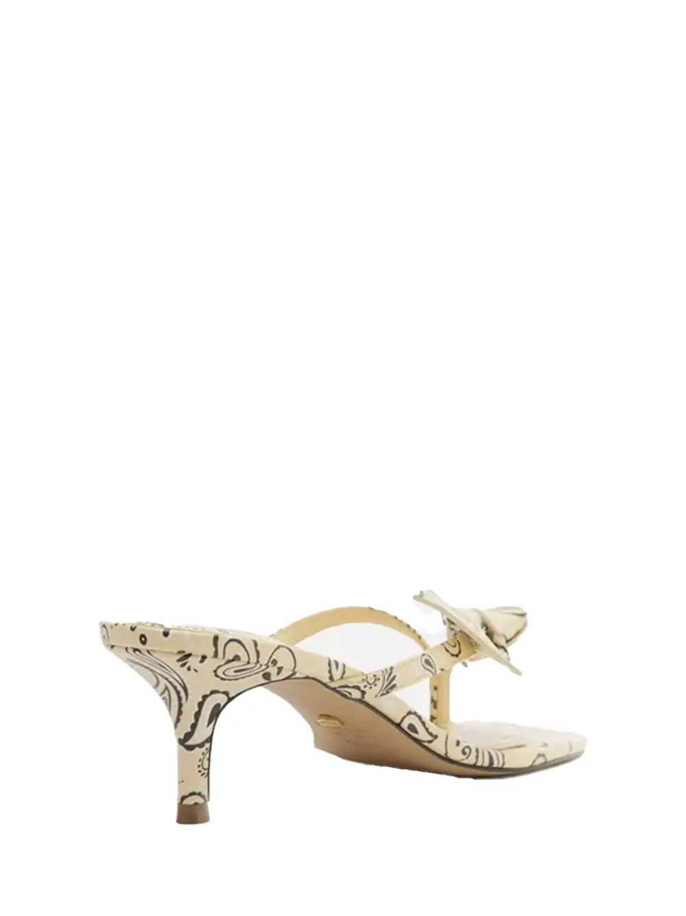 Arezzo Yellow Paisley Print Sandals