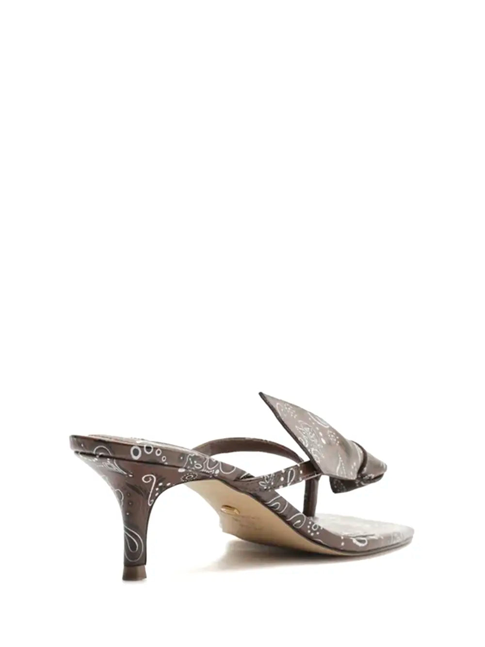 Arezzo Paisley Print Brown Sandal
