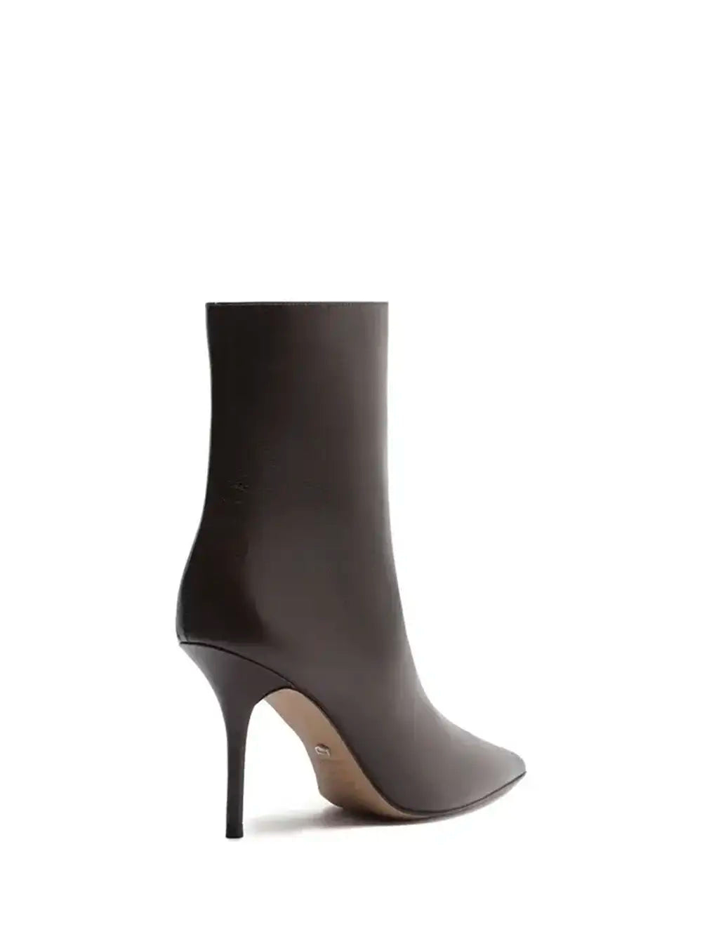 Brown Leather Ankle Boot with Stiletto Heel