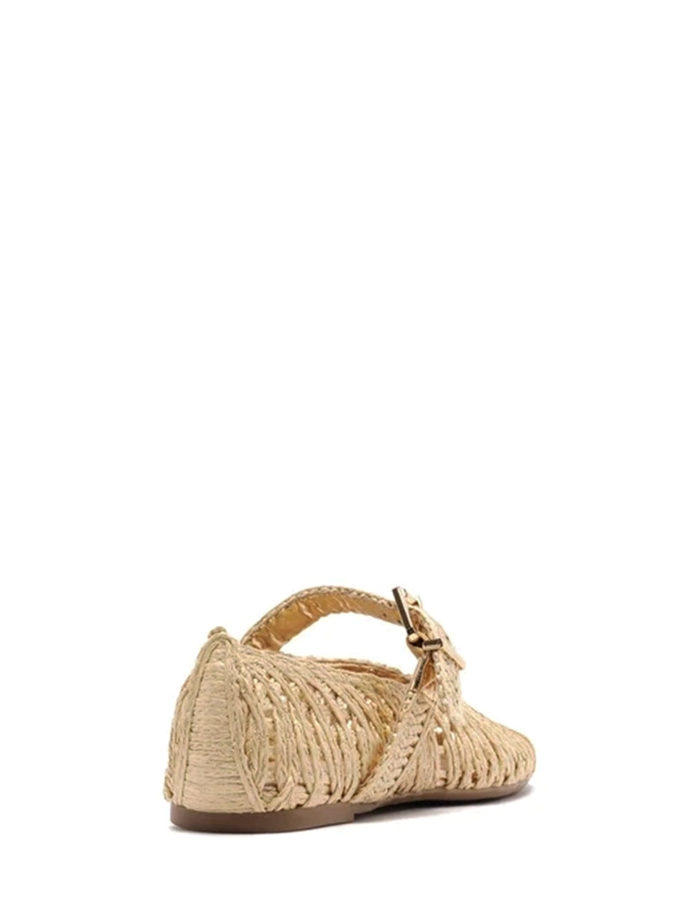 Sabrina Beige Palha Vazada Fivela
