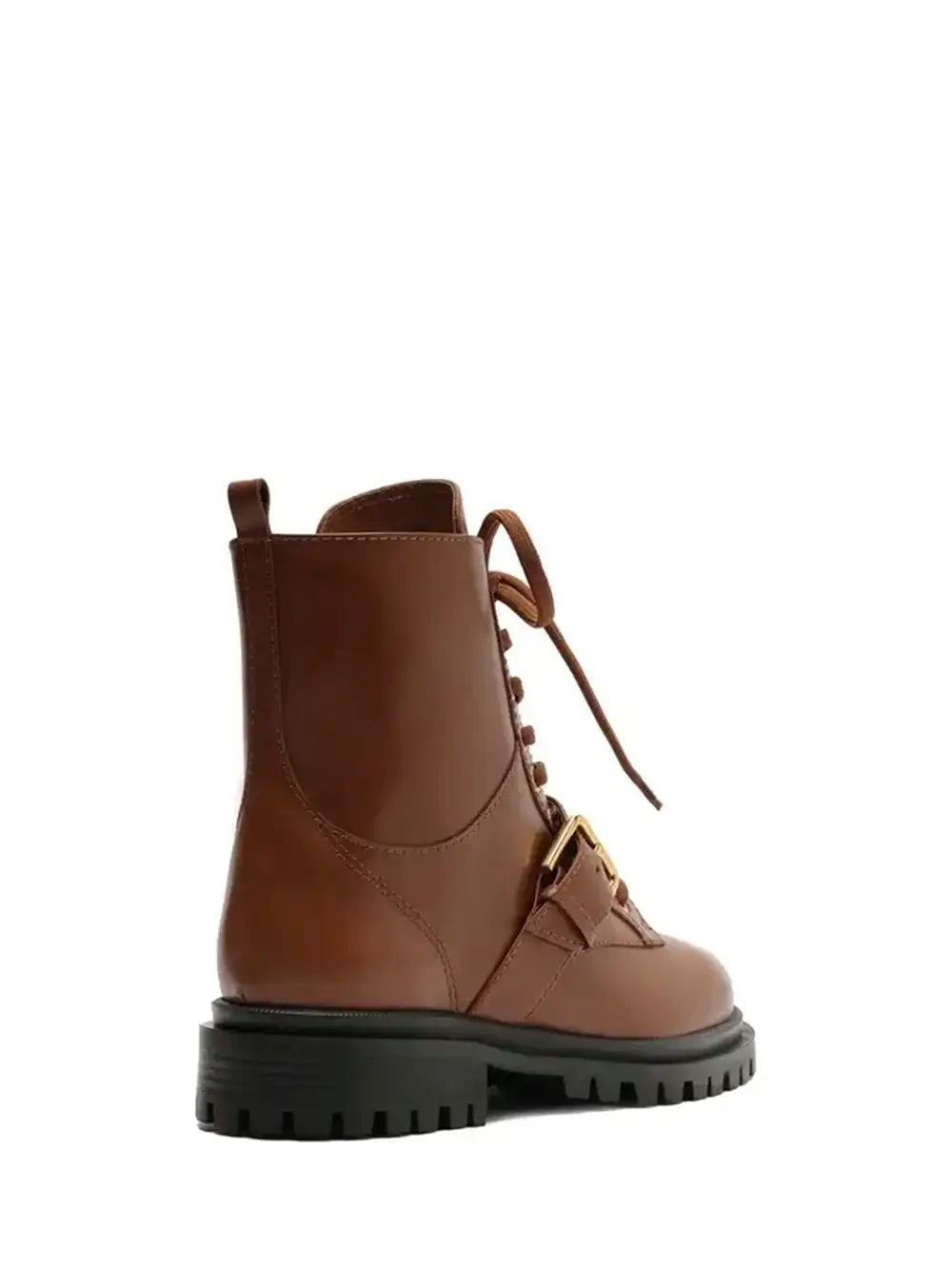 Brown Leather Boots with Laces