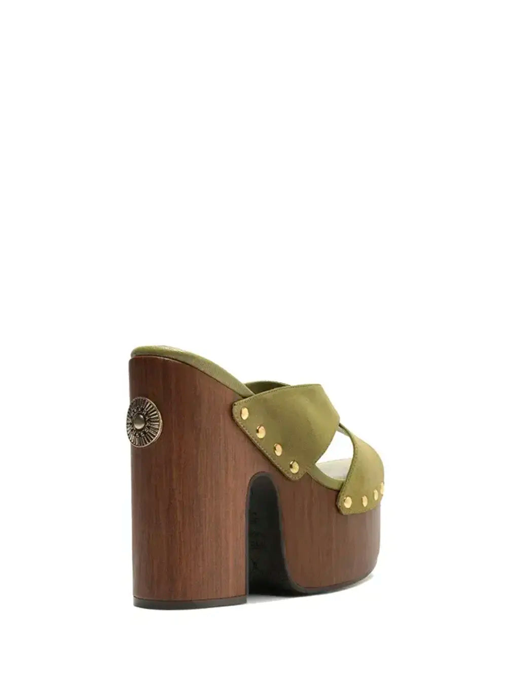 Green Suede Platform Sandal