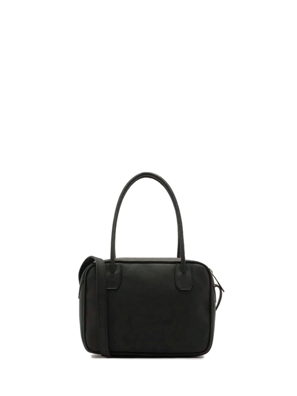 Black Nubuck Leather Crossbody Bag