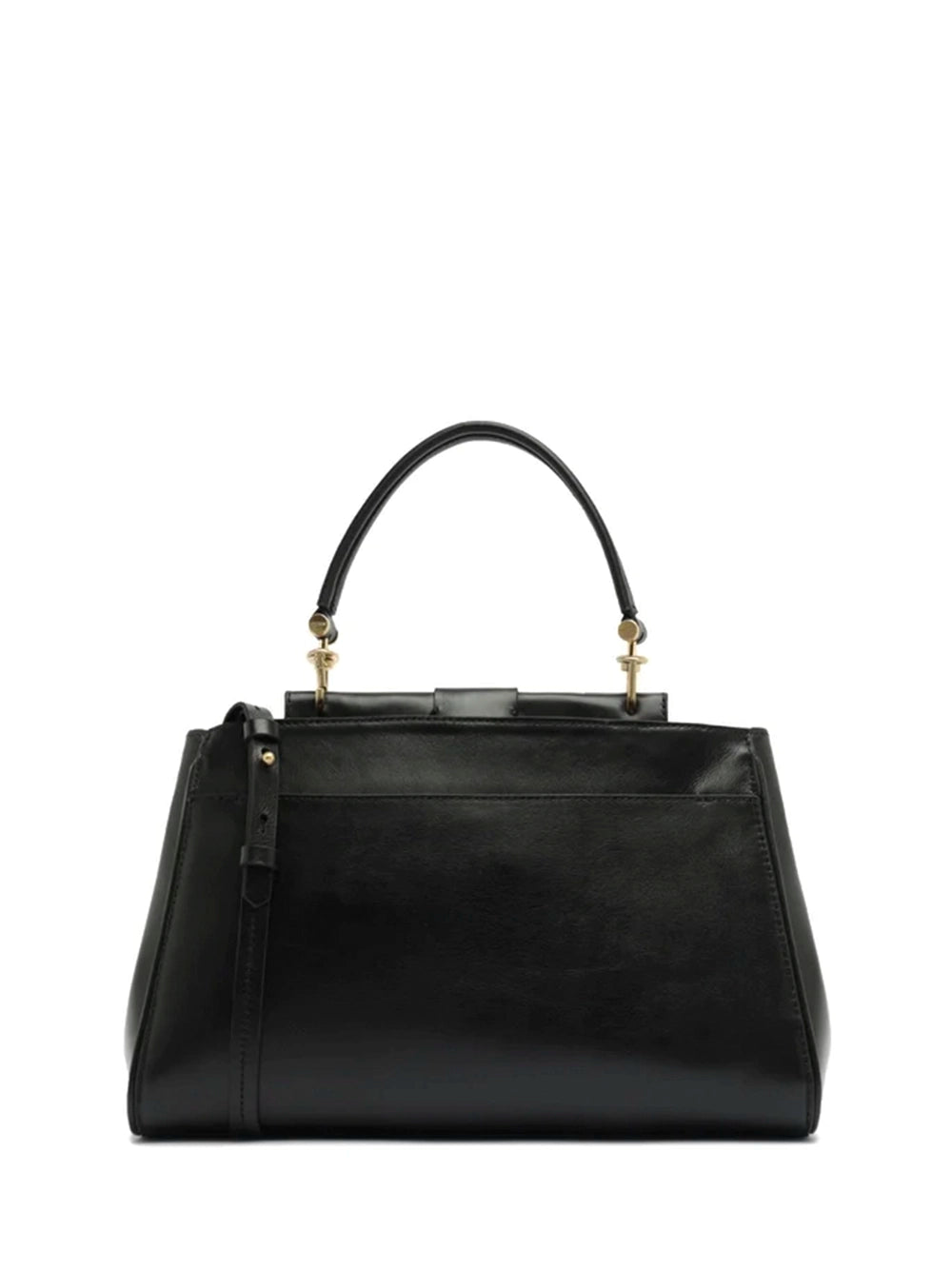 Black Leather Maxi Tote Bag