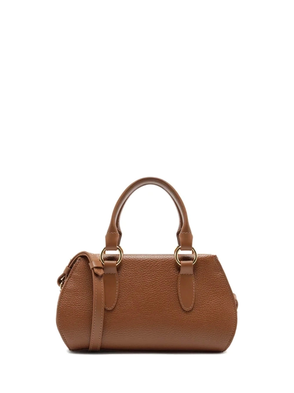 Mala Tote Midi em Pele Castanha
