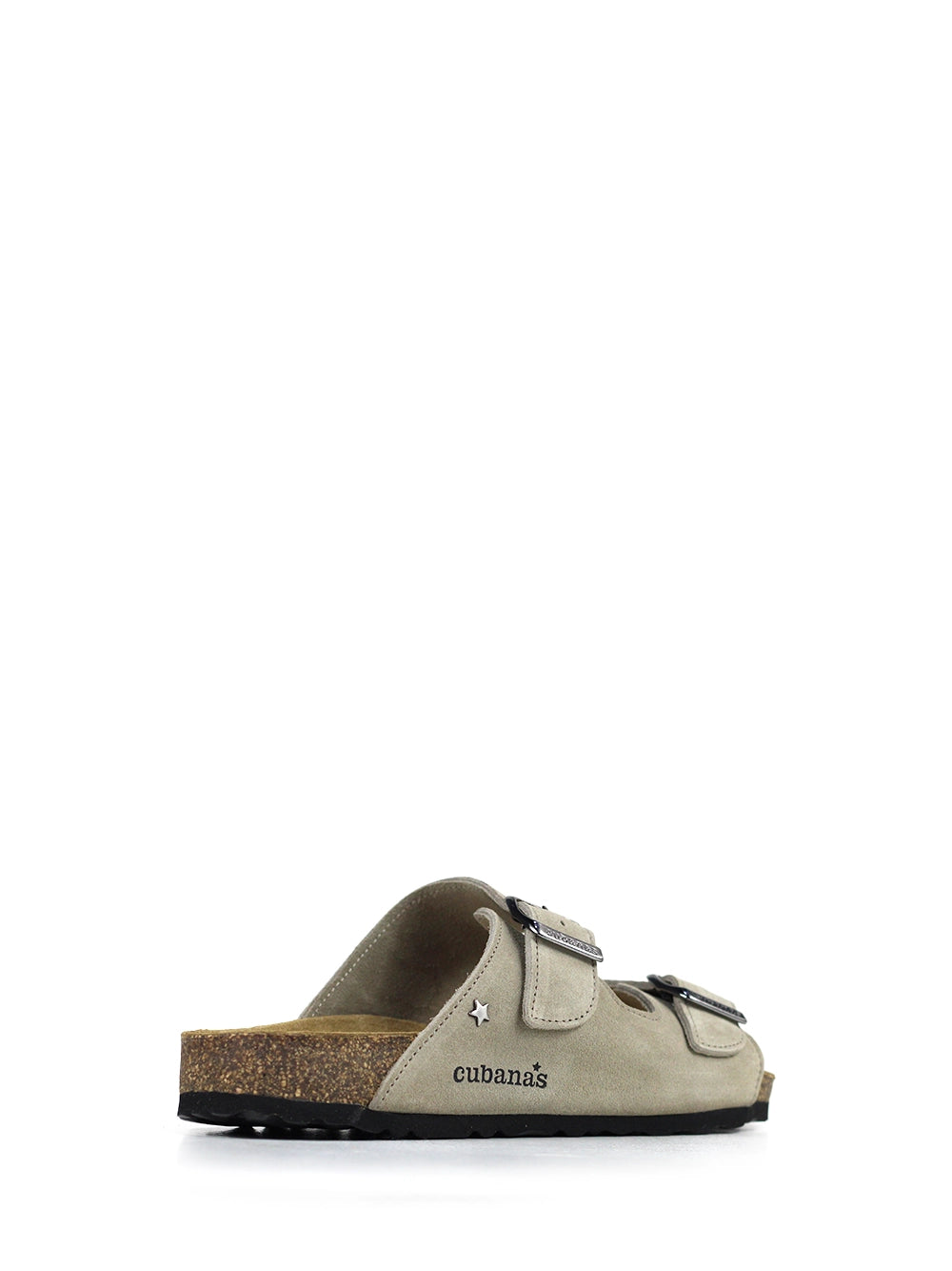 Men's Grey Suede Two-Strap Sandals