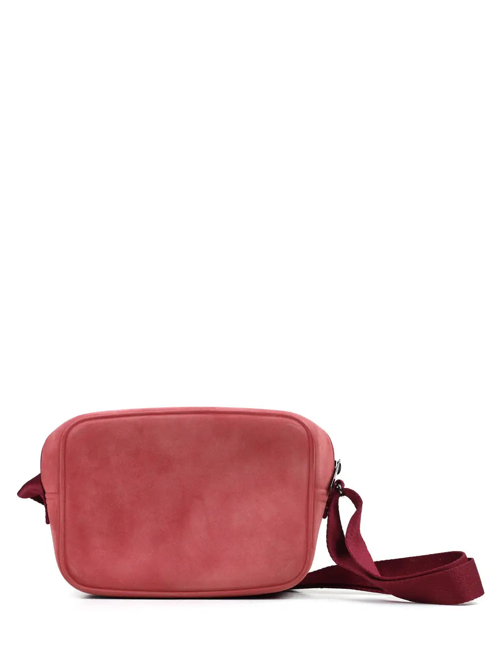 Red Bag with Nubuck Finish and Shoulder Strap
