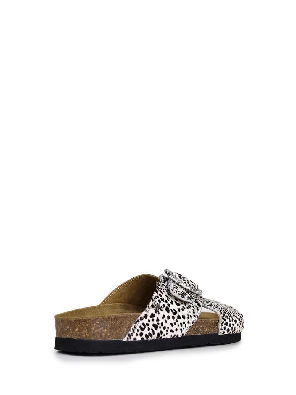 Animal Print Carmo Sandals with Crisscross Straps