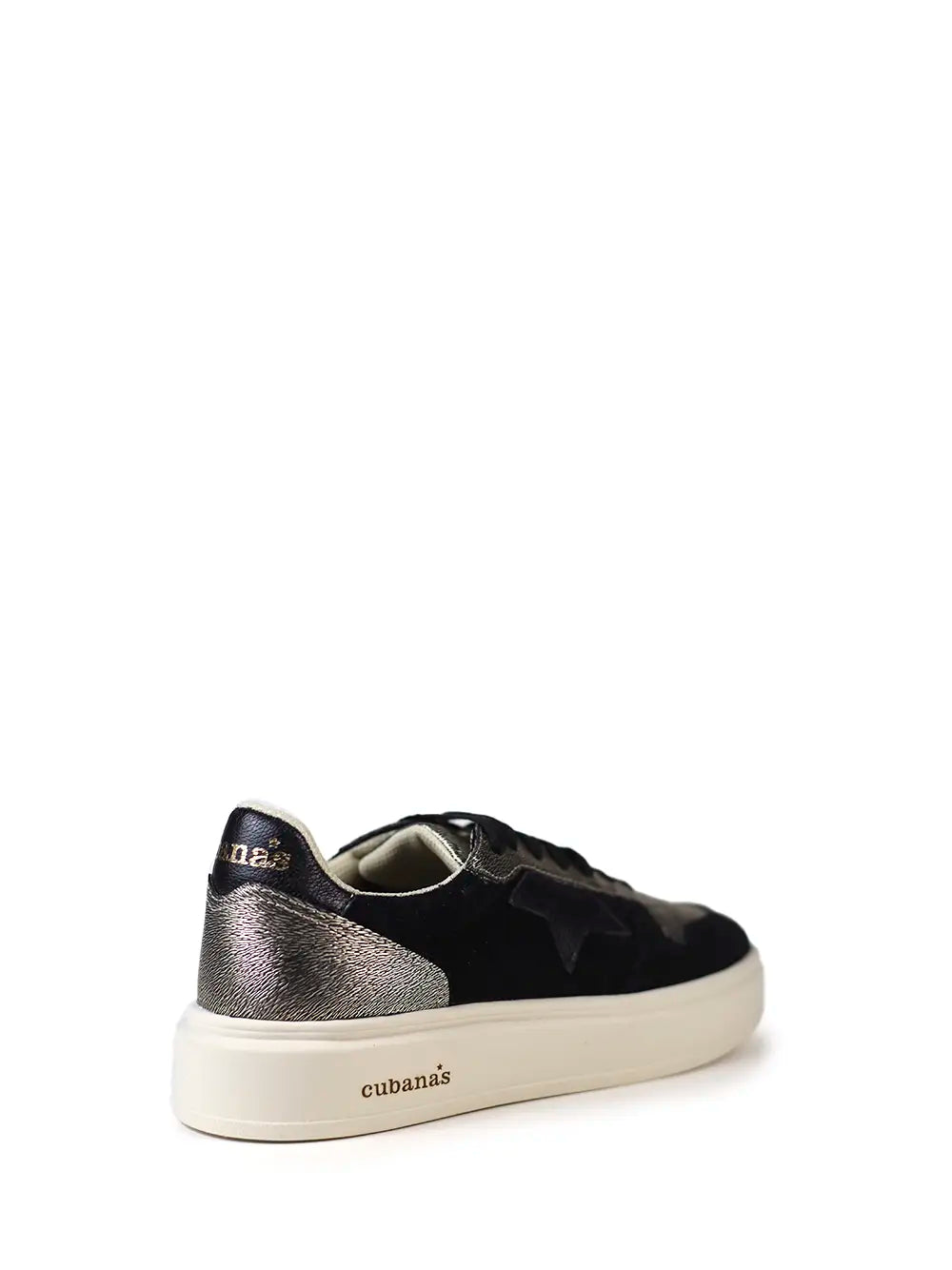 Black Suede Sneakers with Chunky Sole