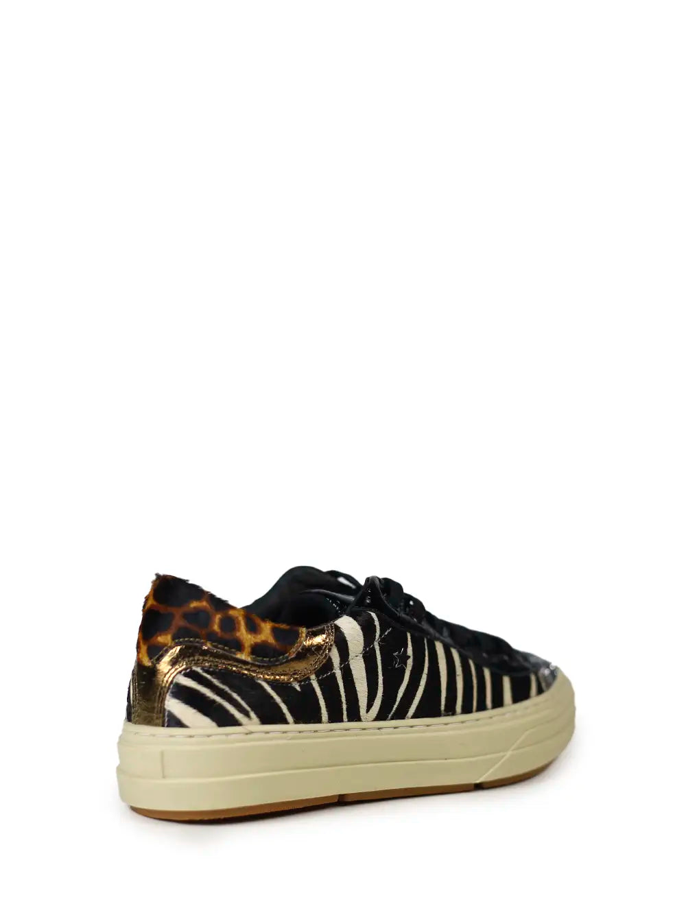 Zebra Print and Glitter Sneakers