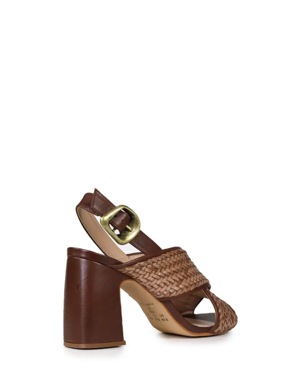 Braided Brown Leather Sandals