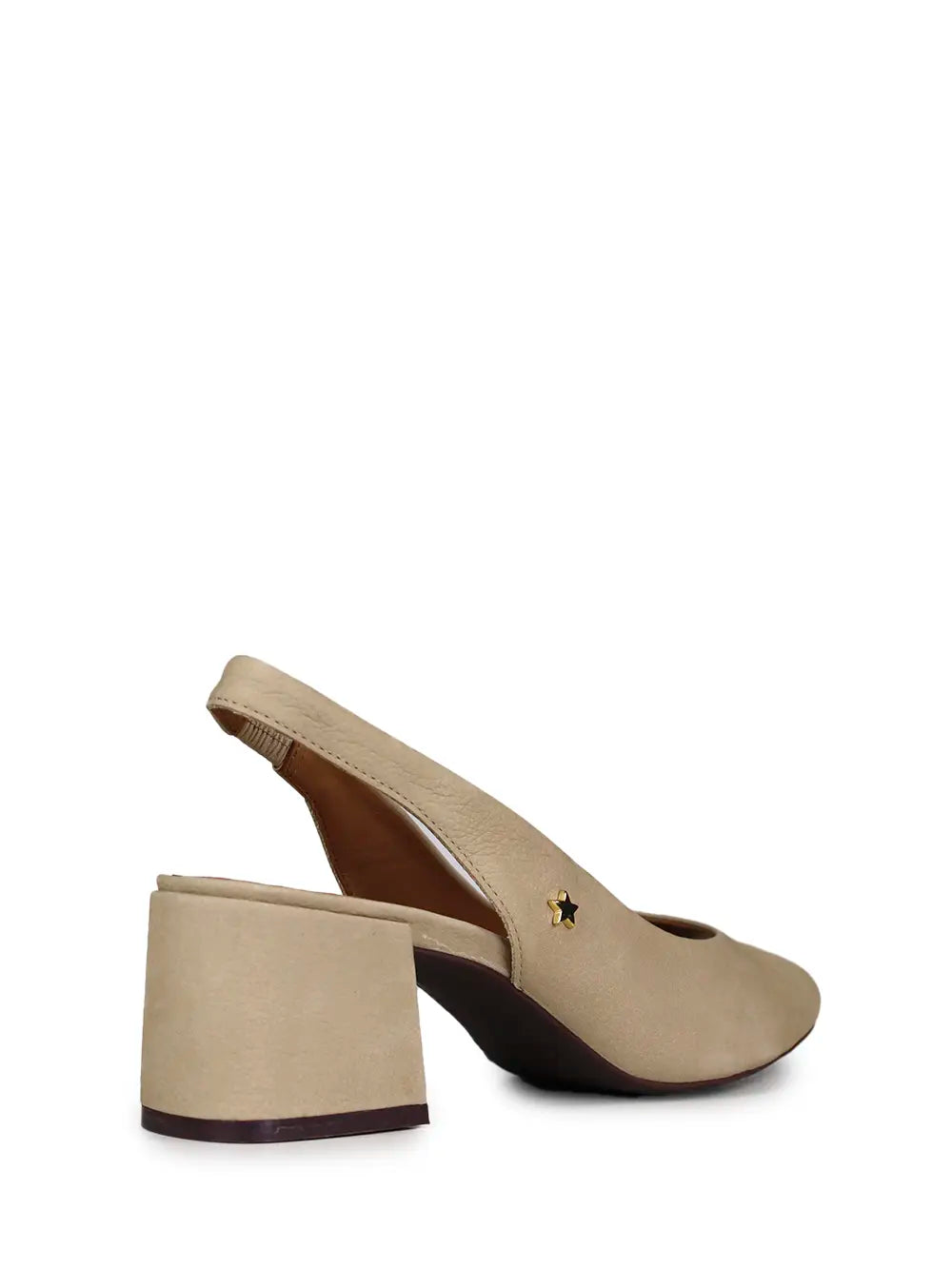 Sandália Peep Toe em Pele Beige