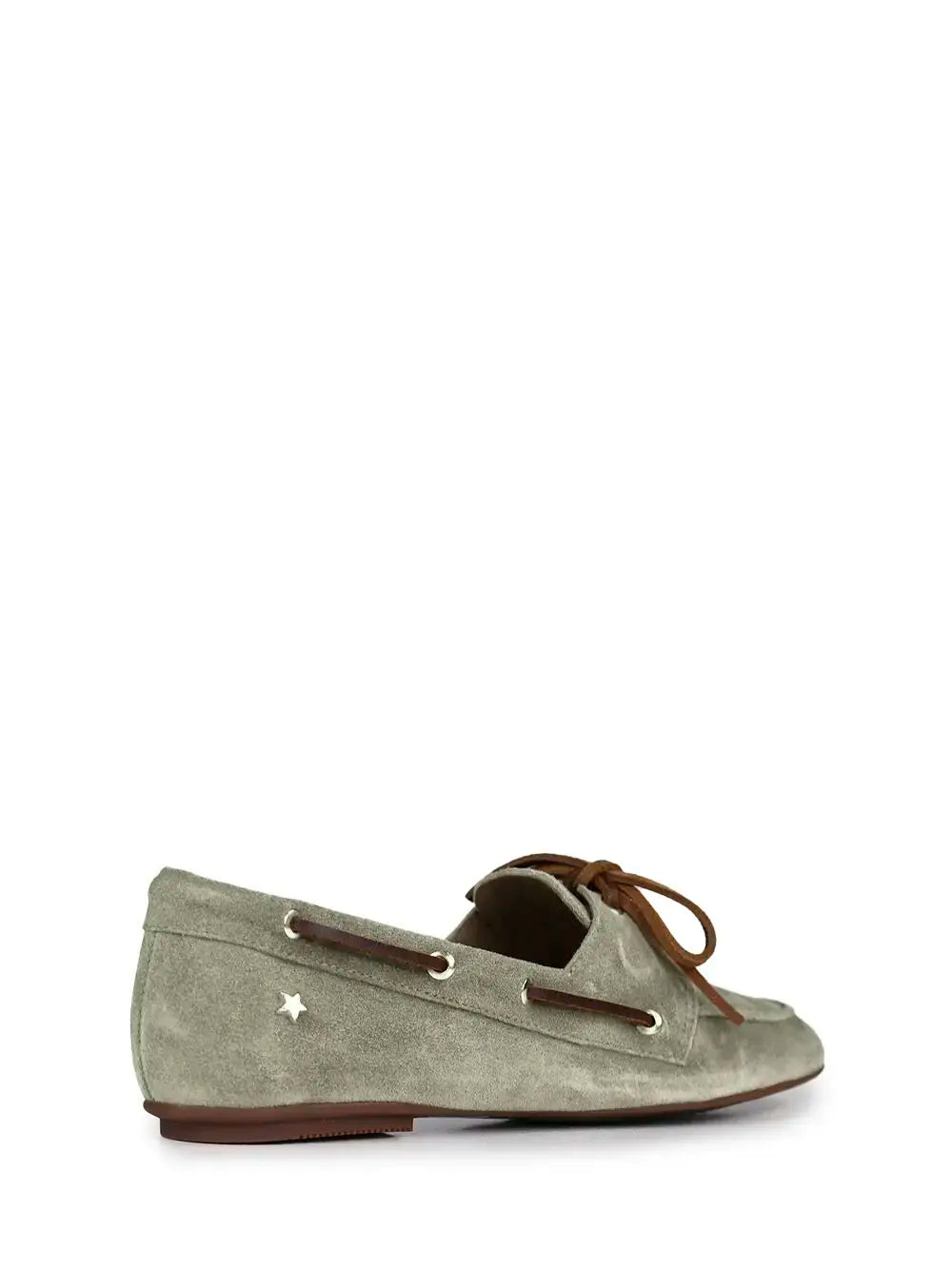 Brown Suede Loafers with Bow
