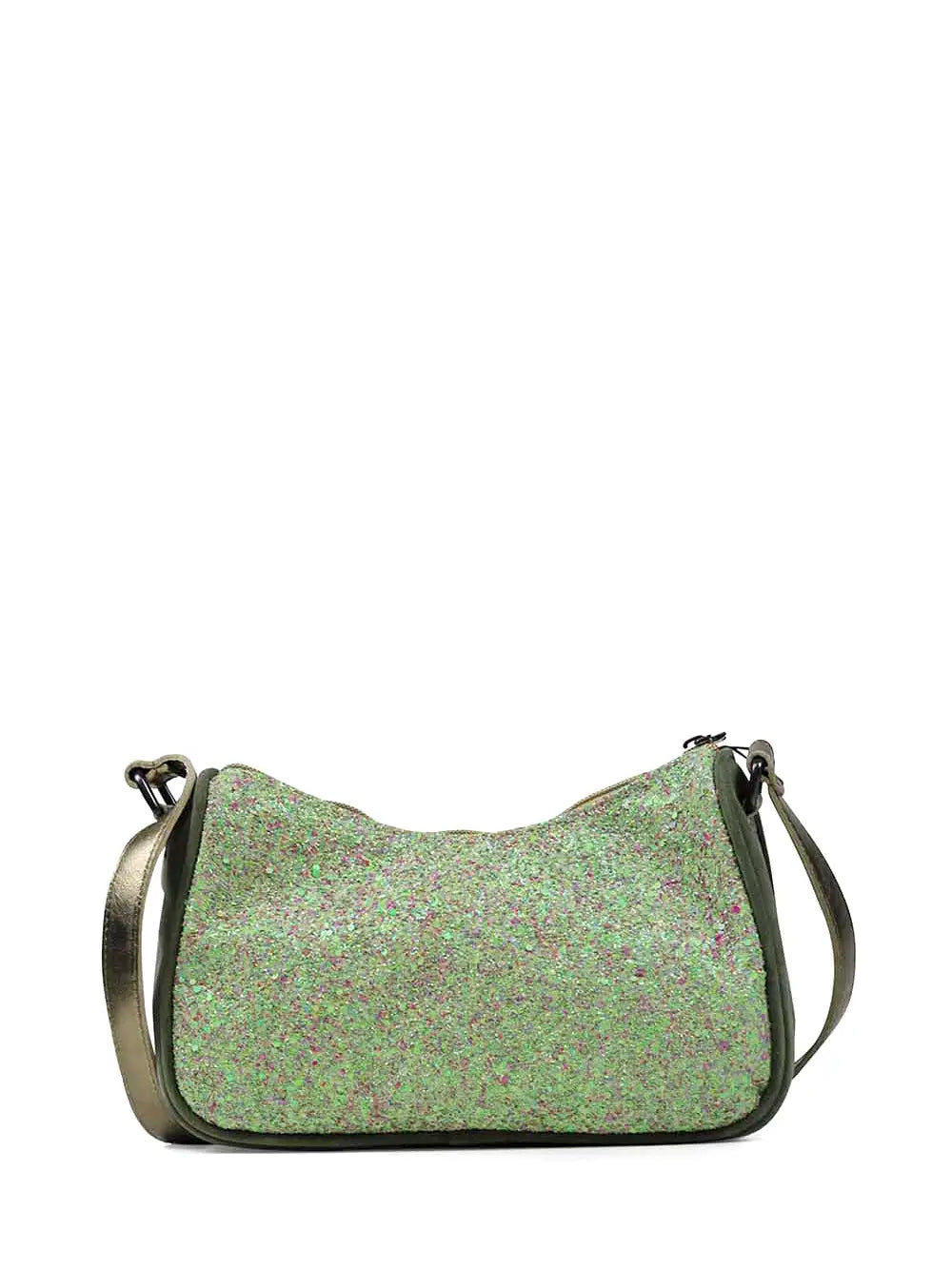 Mala Mini em Camurça Verde com Glitter