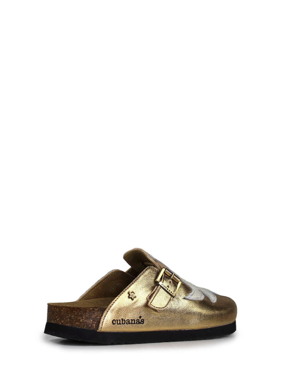 Maria Gold Leather and Fur Sandals