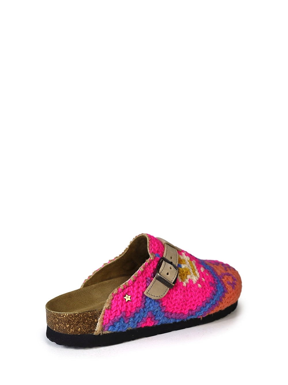 "Ti Maria" Pink Arraiolos Wool Sandals
