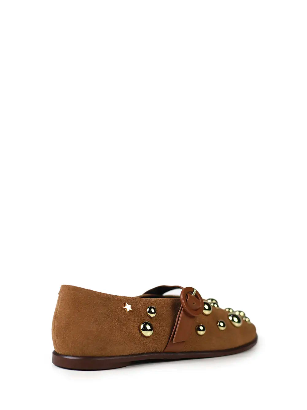 Sabrina in Brown Suede and Studs