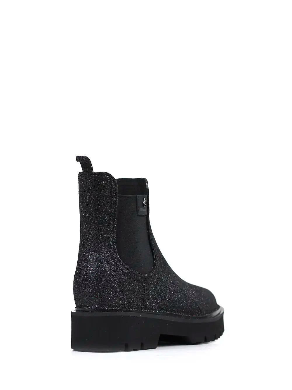 Galocha em PVC Preto com Glitter