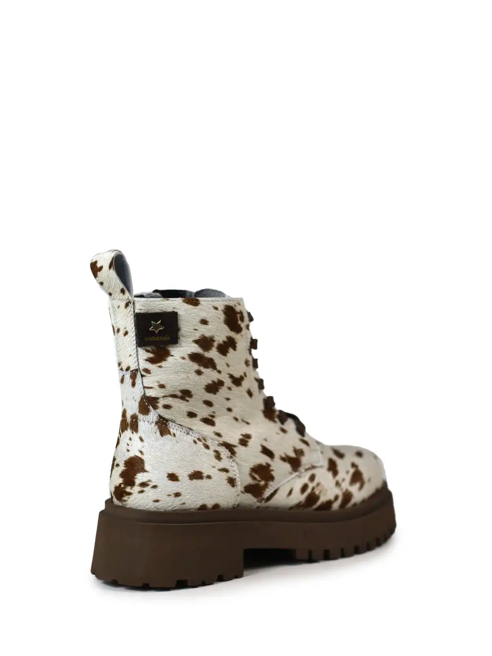 Cow Print Brown Boot
