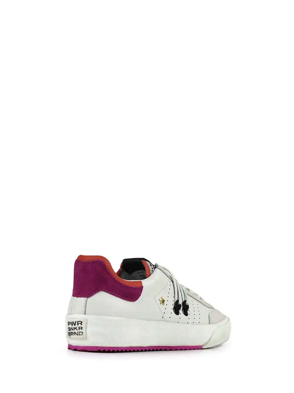 White Leather Lace-Up Sneakers