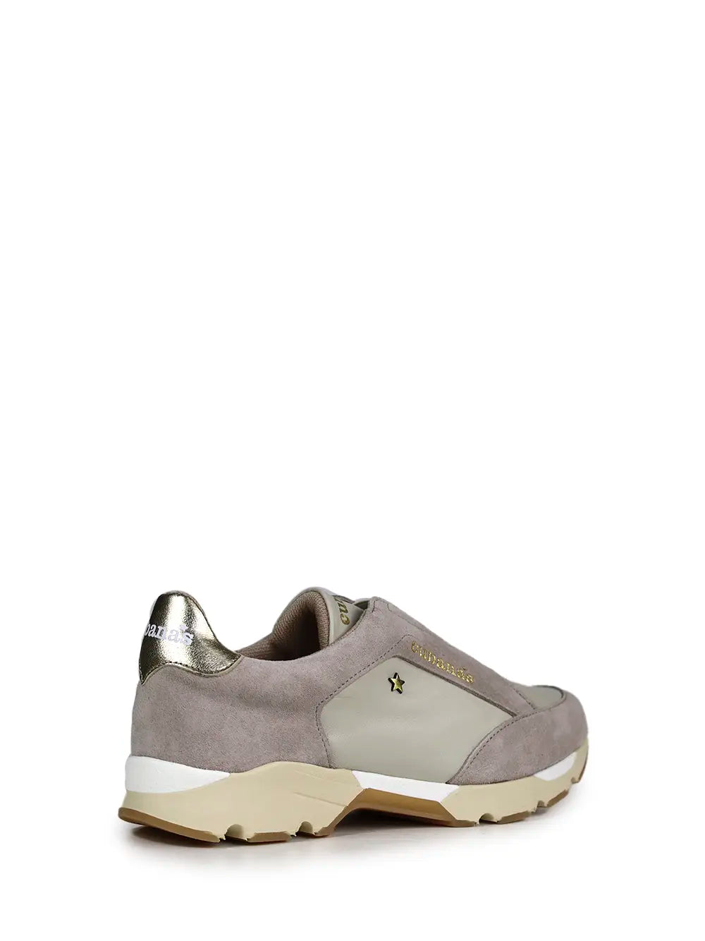 Grey Suede Trainers with Elastic