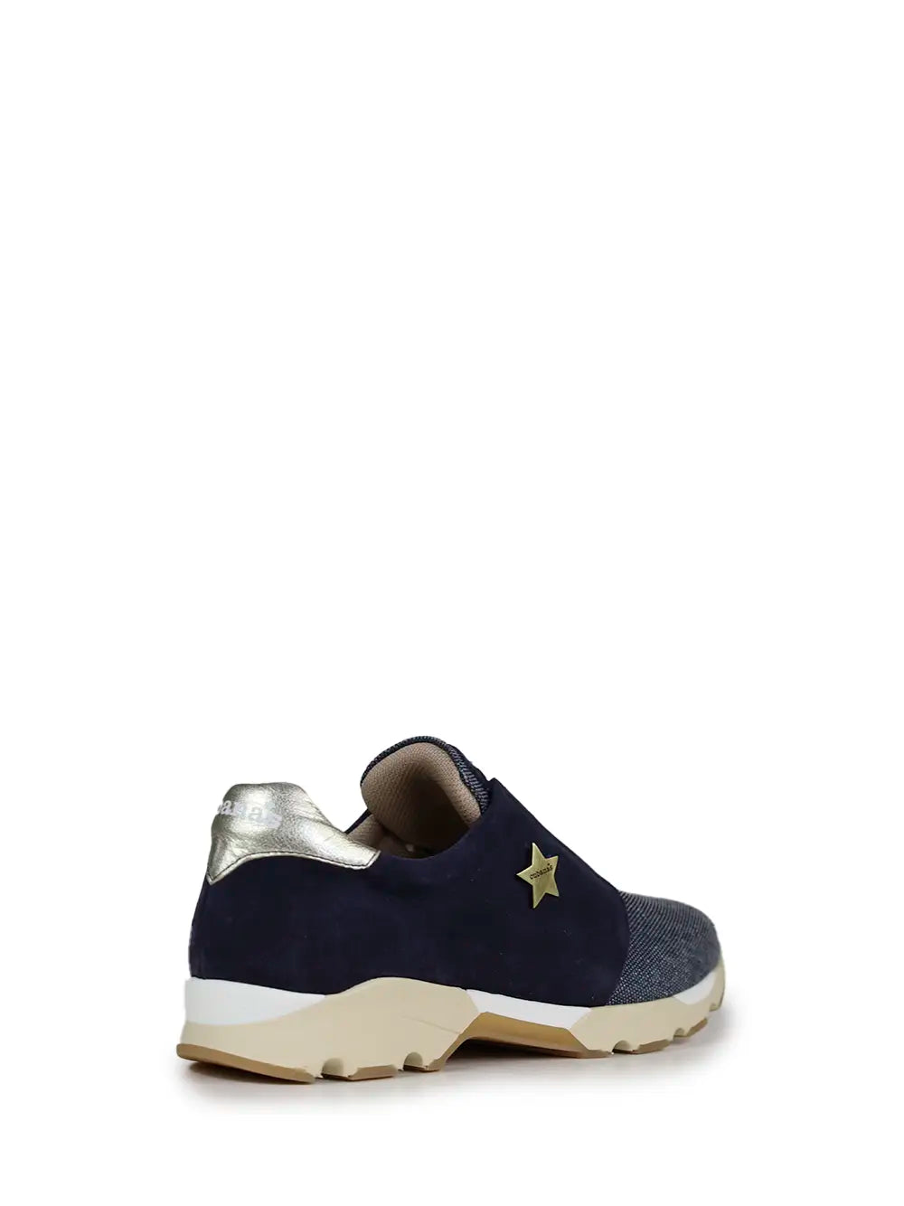 Blue Suede Trainers with Elastic