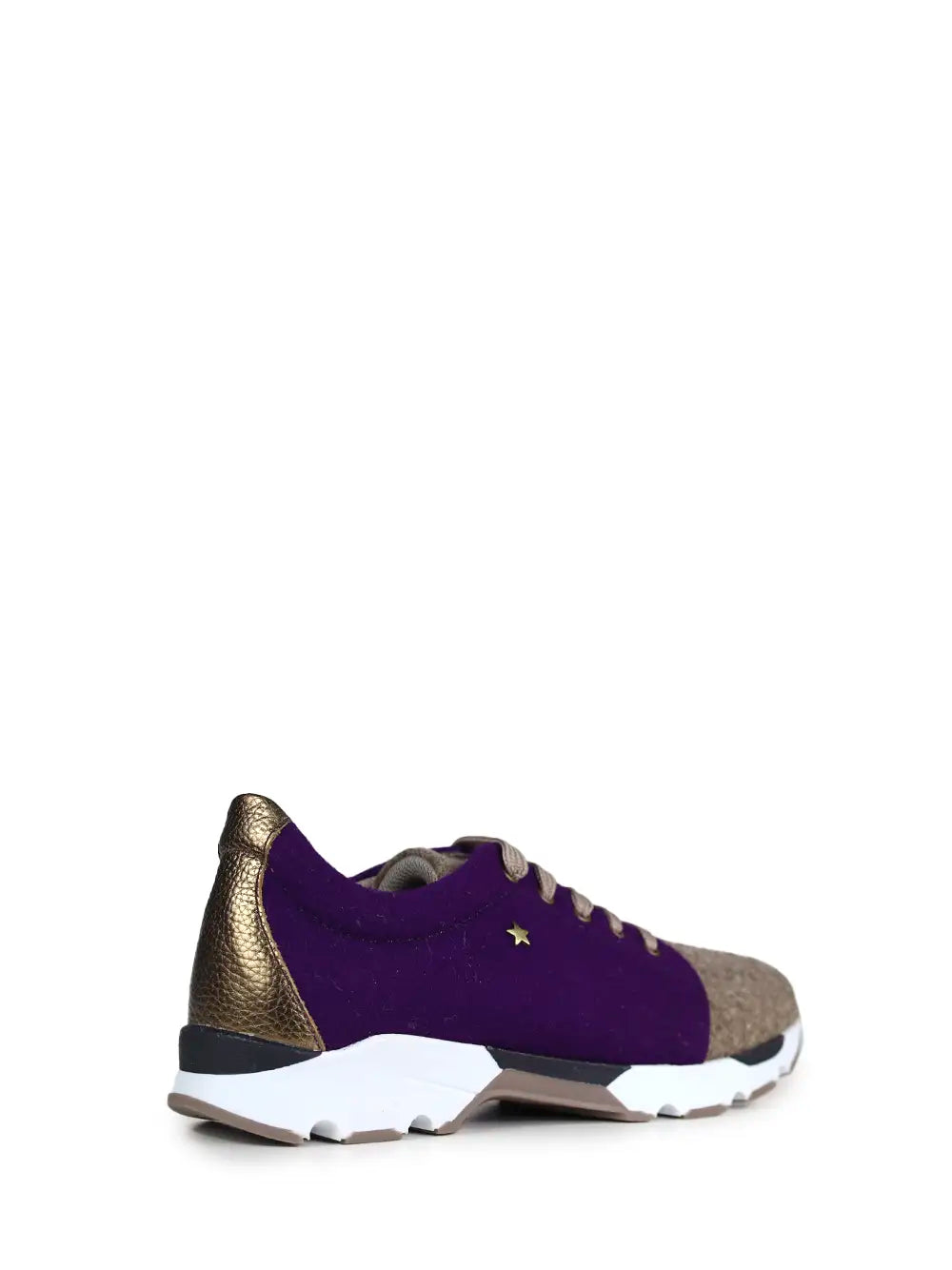 Purple and Grey Burel Sneakers