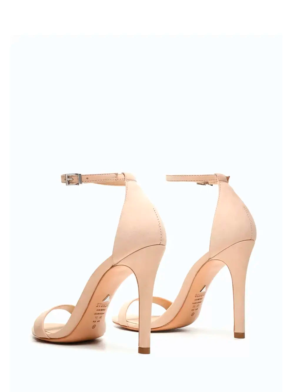 Sandália Schutz em Pele Beige com Tira e Salto Fino